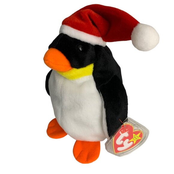 Zero the Penguin Christmas Retired TY Beanie Baby 1998 PE Pellets Excellent Cond - Picture 1 of 4